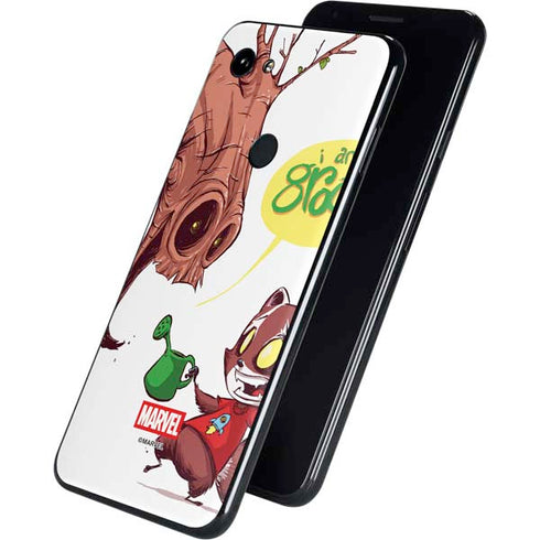 Marvel Rocket Raccoon and Groot Tall Tails Google Pixel 3a Skin